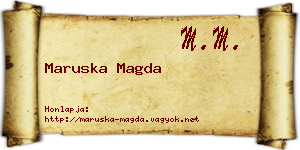 Maruska Magda névjegykártya